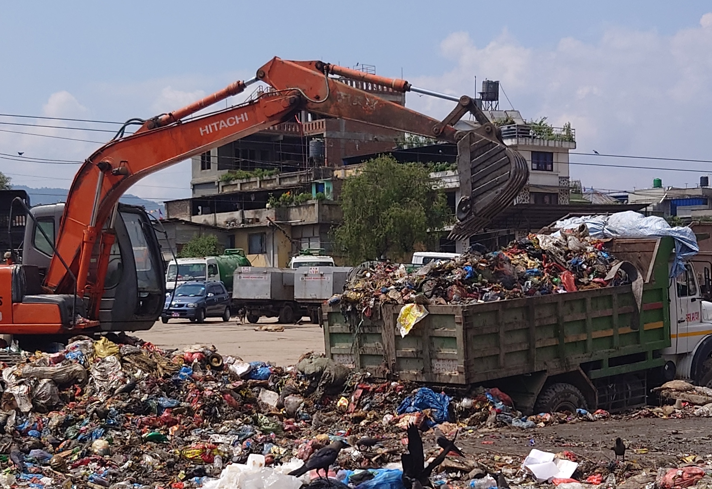 Rubish dump in Nepal